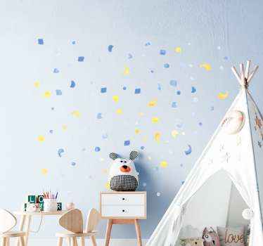 Water colour confetti wall sticker - TenStickers