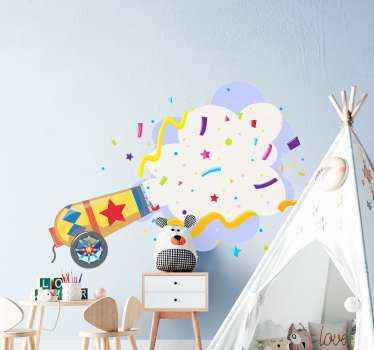 Confetti explosion wall sticker - TenStickers