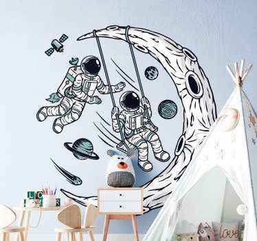 Sticker chambre enfant l'univers est mon terrain - TenStickers
