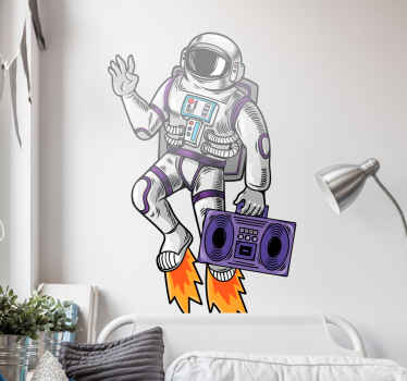Cosmic sound space wall sticker - TenStickers