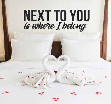 Next to you husband and wife wedding sticker - TenStickers