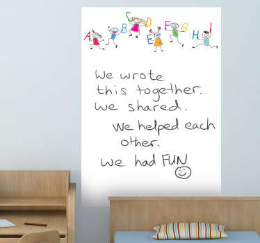 Vinilo pizarra vileda dibujo alfabeto - TenVinilo