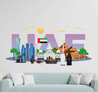 UAE city view  Arab Stickers - TenStickers