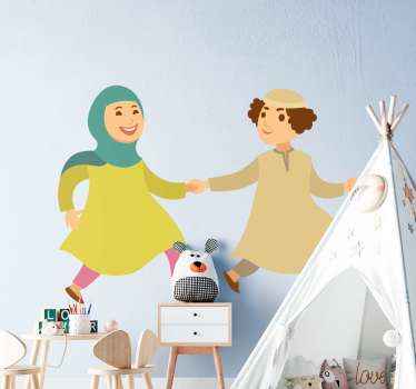 Girl and boy  Arab Stickers - TenStickers