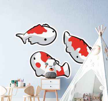 Wandtattoo Fisch Anime koi Fisch - TenStickers