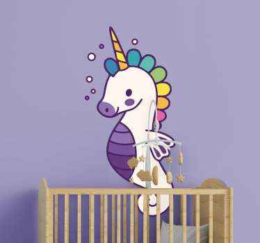 Autocolante com peixes Cavalo marinho de anime - TenStickers