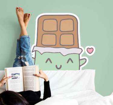 Anime Choco-Hug food sticker - TenStickers
