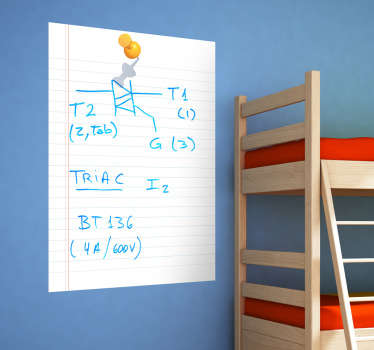 Tableau blanc adhésif page punaise - TenStickers