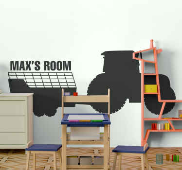Custom tractor and trailer silhouette toy decal - TenStickers