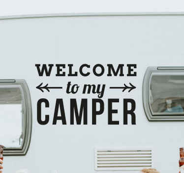 Welcome to my camper car sticker - TenStickers