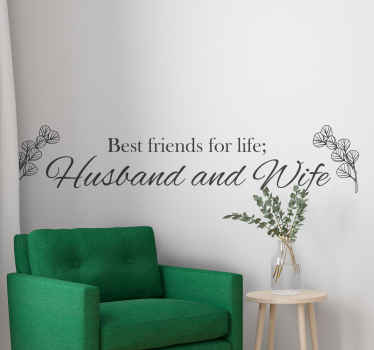 Best Friends for Life couple wedding decal - TenStickers