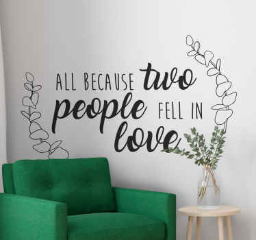 Husband and Wife wedding note sticker - TenStickers