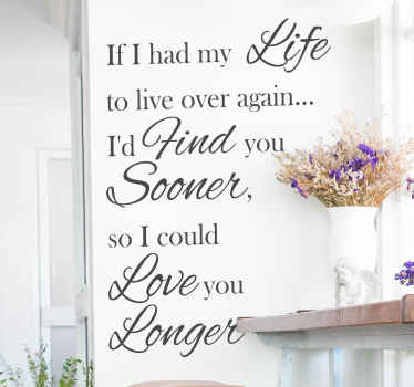 Husband and Wife find you sooner wedding decal - TenStickers