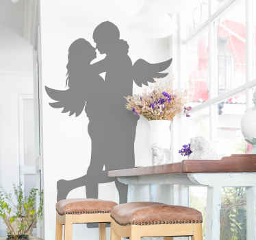 Loving Embrace Silhouette love sticker - TenStickers