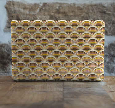 Adesivo per laptop motivo a onde retrò - TenStickers