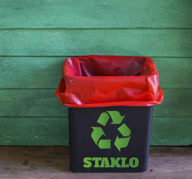 Naljepnica za recikliranje staklene posude - TenStickers