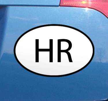 Hr naljepnica za automobil u crnoj boji - TenStickers