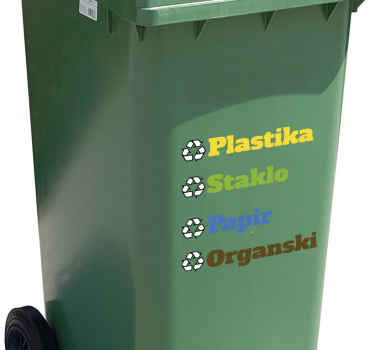 Plastično staklo i naljepnica za organsko recikliranje - TenStickers