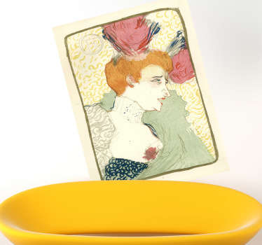 Vinilo arte ilustración de retrato elegante - TenVinilo