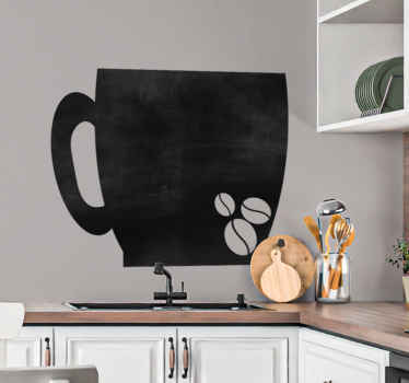 顶视图咖啡豆写在贴纸上 - TenStickers