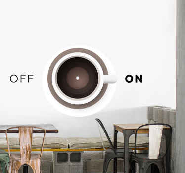 Vinilo gastronomía concepto de taza de café - TenVinilo