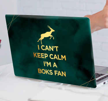 I can't keep calm I'm a Boks fan laptop skins - TenStickers
