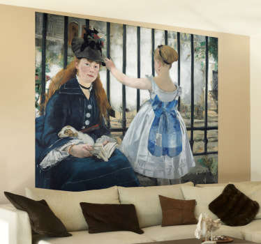 'The Railway' Manet Painting Sticker - TenStickers