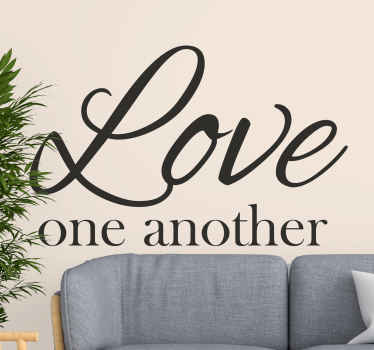 Love one another popular saying wall sticker - TenStickers