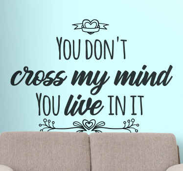 Love in my mind wedding sticker - TenStickers