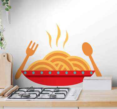 Italian spaghetti country sticker - TenStickers