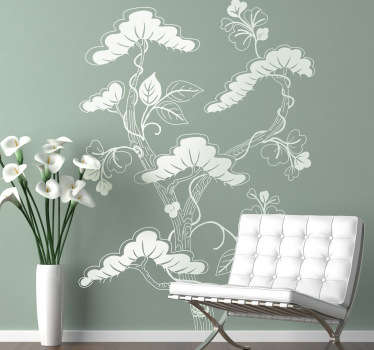 Asian Tree Wall Sticker - TenStickers