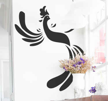 Flying Rooster bird wall sticker - TenStickers