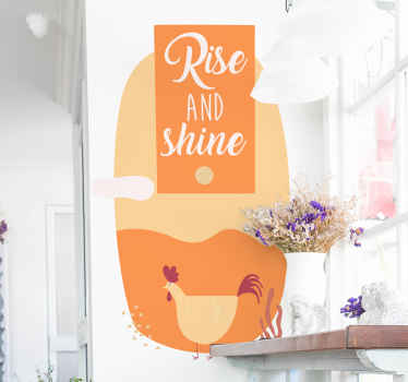 Singing Rooster bird wall sticker - TenStickers