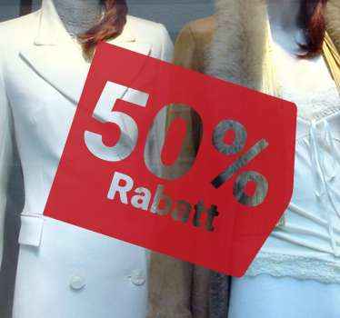 Fenster Aufkleber Rabatt minus 50% - TenStickers