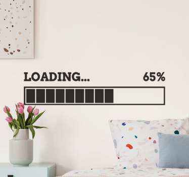Loading percentage video game sticker - TenStickers