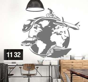Typgraphic Train Wall Stickers - TenStickers