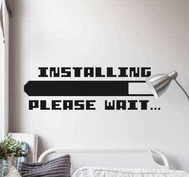Loading installing video game vinyl sticker - TenStickers