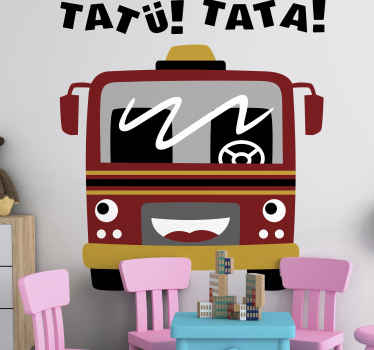 Firefighter Tatü Tata children bedroom sticker - TenStickers