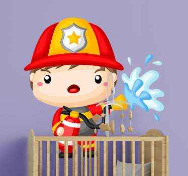Kinderzimmer Wandtattoo Kleiner feuerwehrmann für kinder - TenStickers