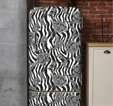 Seeprakuvio ja koristekukkia Jääkaappitarra - Tenstickers