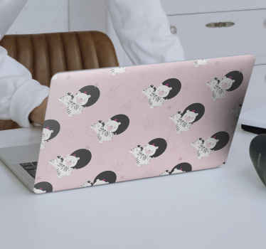 Playful Animal Pattern laptop skin - TenStickers