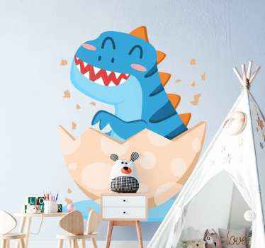 Baby dino coming out of egg  dinosaur sticker - TenStickers