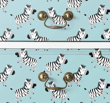 Meubelstickers Schattige zebra voor kinderen - TenStickers