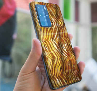 Zebra watercolor texture Huawei sticker - TenStickers