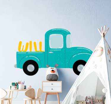 Naklejka na ścianę zabawki Spersonalizowany pick-up - TenStickers