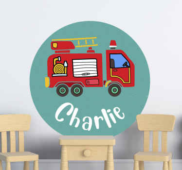 Fire Truck Theme wall sticker for kid - TenStickers