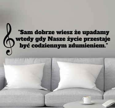 Naklejka na ścianę Cytat z Myslovitz - TenStickers