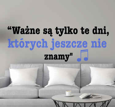 Naklejka Cytat z piosenki Marka Grechuty - TenStickers