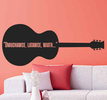 Naklejka na ścianę polskie napisy Cytat z piosenki Urszuli - TenStickers