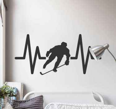 Ice Hockey Pulse sports wall sticker - TenStickers